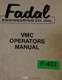 Fadal-Fadal VMC System 97, Operator Supplement and Operations Instructions with Tooling Parts Manual 1997-97-System 97-01